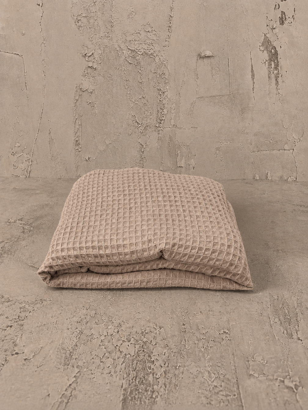 Tarwe pittenzak wafel beige