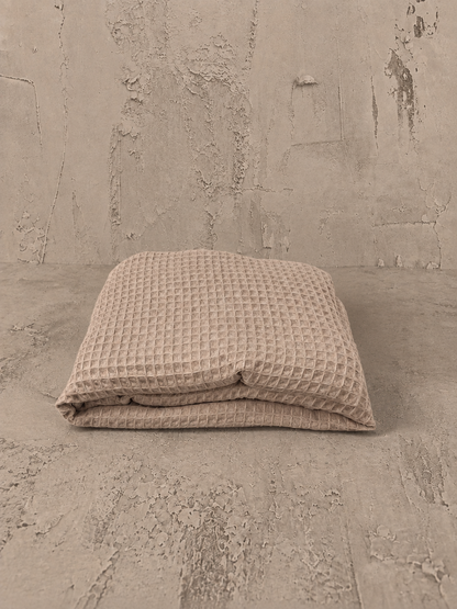 Tarwe pittenzak wafel beige