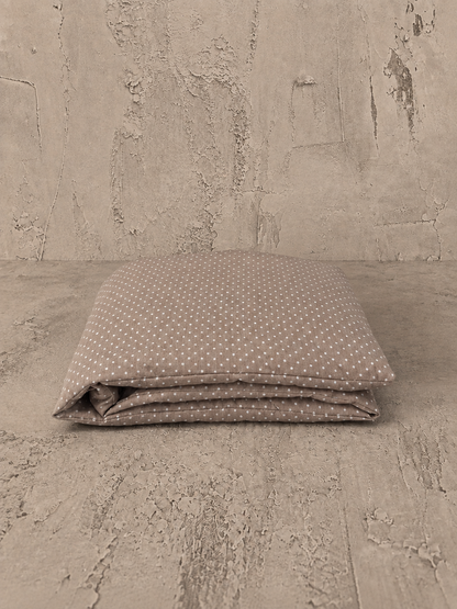 Tarwe pittenzak taupe stip