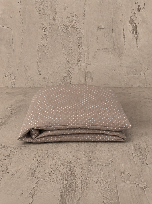 Tarwe pittenzak taupe stip